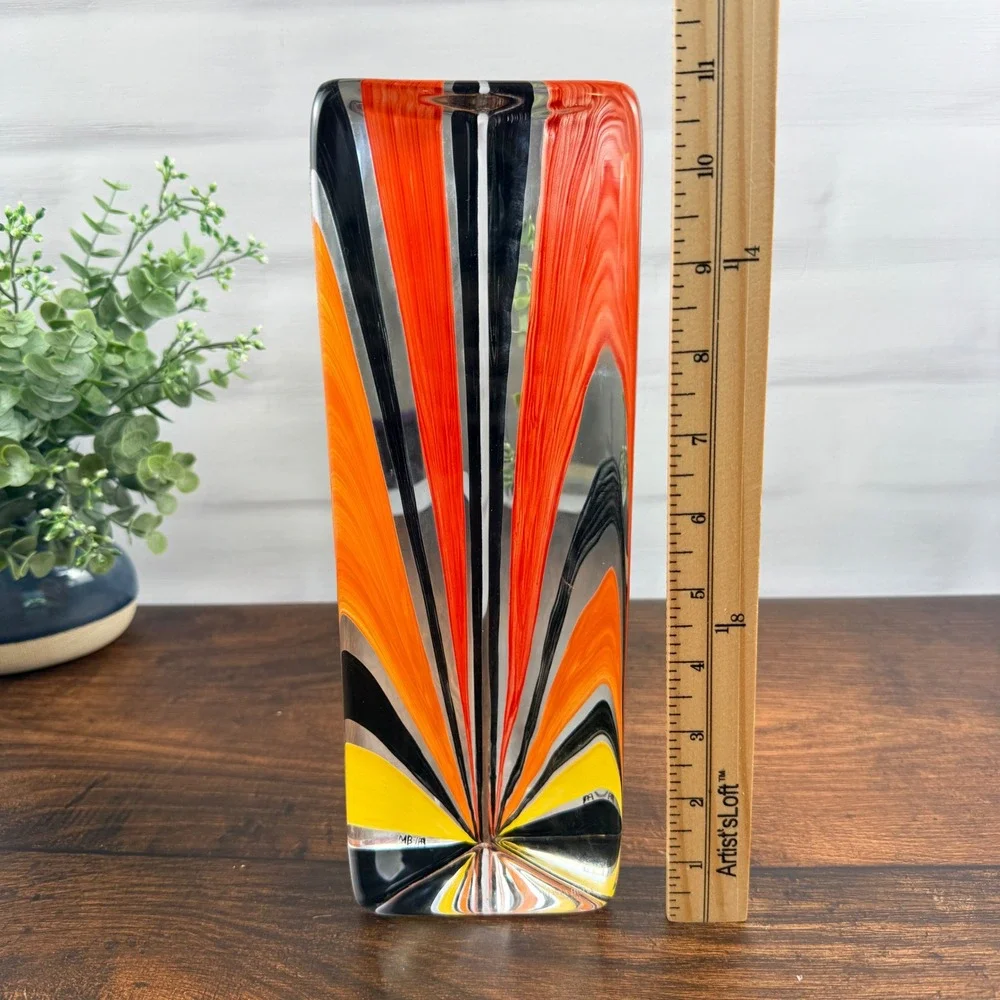 Kosta Boda Kaleidoscope Art Glass Sculpture Monika Backström Signed